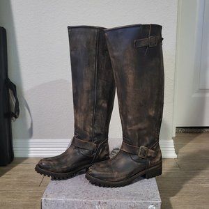 Freebird by Steven - Battle Boots - Black Distressed - Size 7